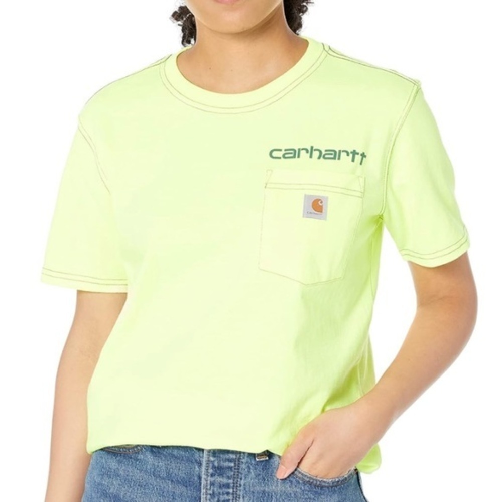 NWT Carhartt Women's Loose Fit Heavyweight Short-Sleeve Pocket Logo T-Shirt